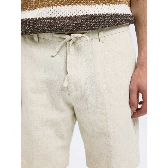 SELECTED SLHREGULAR-LEROY LINEN BLD SHORTS NOOS BEIGE
