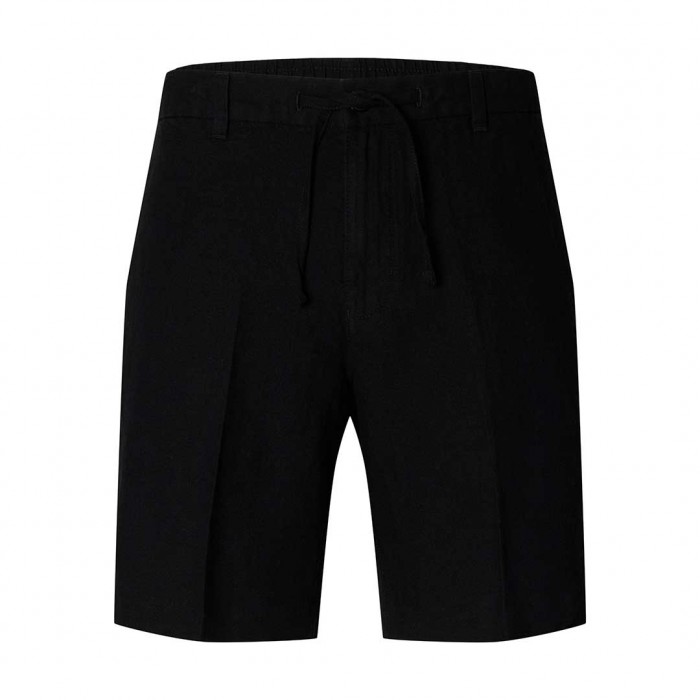 SELECTED SLHREGULAR-LEROY LINEN BLD SHORTS NOOS BLACK