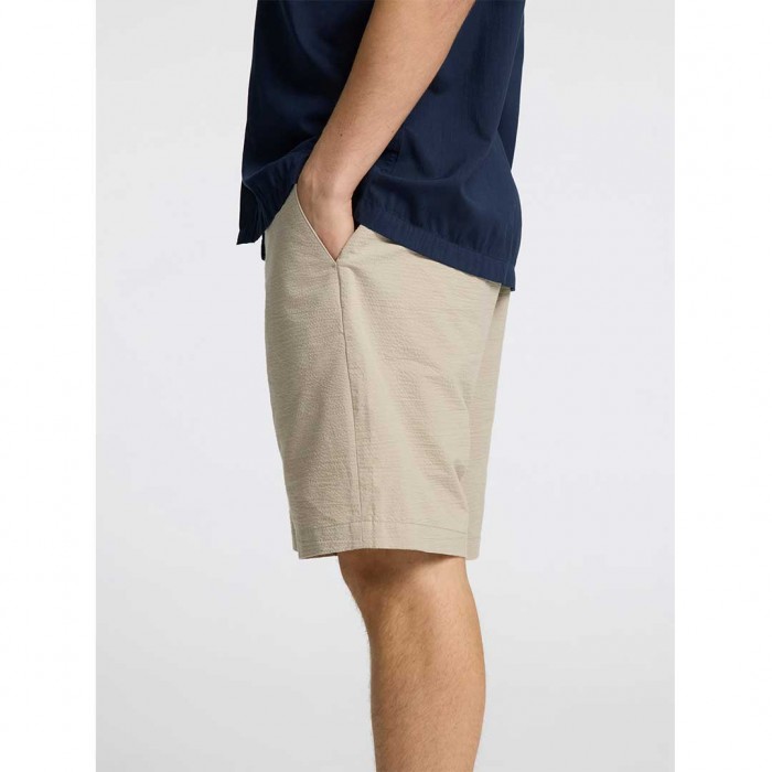 SELECTED  SLHREGULAR-KARL SEERSUCKER SHORTS NOOS BEIGE