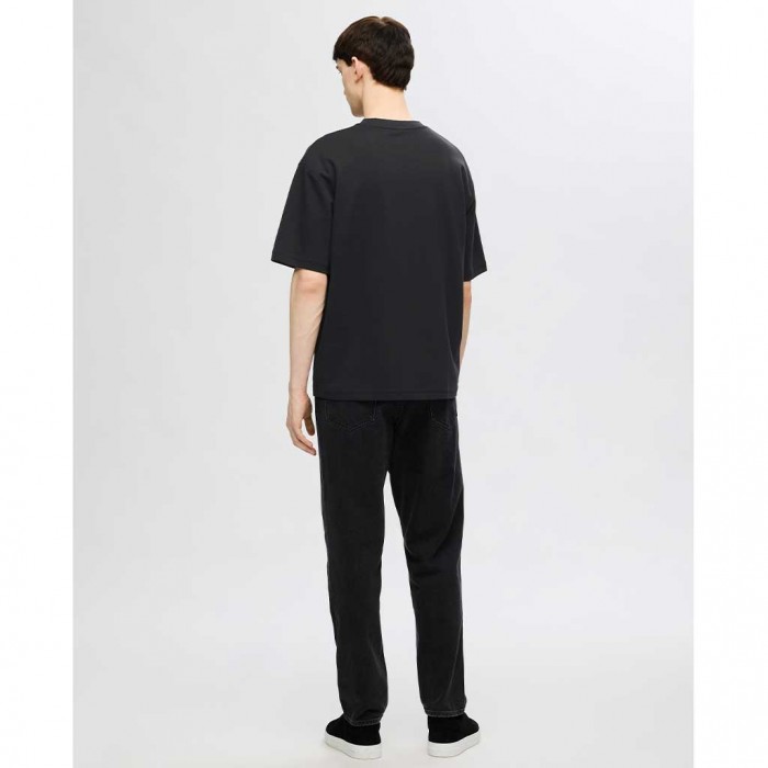 SELECTED SLHLOOSEOSCAR SS O-NECK TEE NOOS BLACK