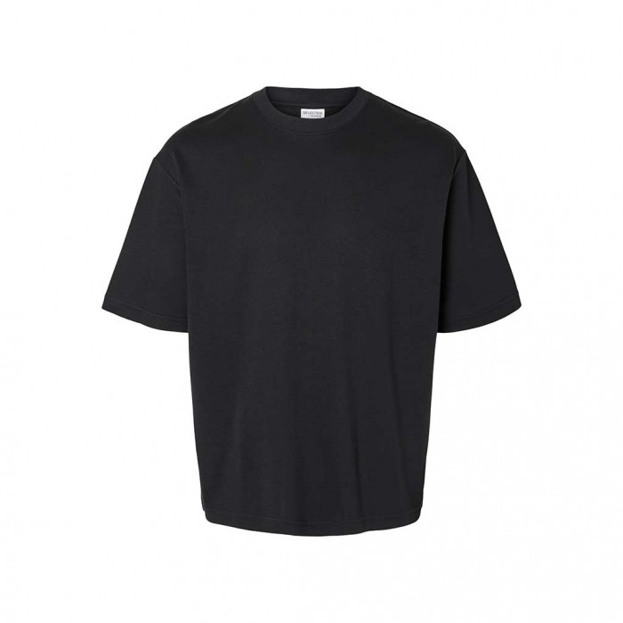 SELECTED SLHLOOSEOSCAR SS O-NECK TEE NOOS BLACK