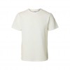 SELECTED SLHSANDER SEERSUCKER SS O-NECK TEE WHITE