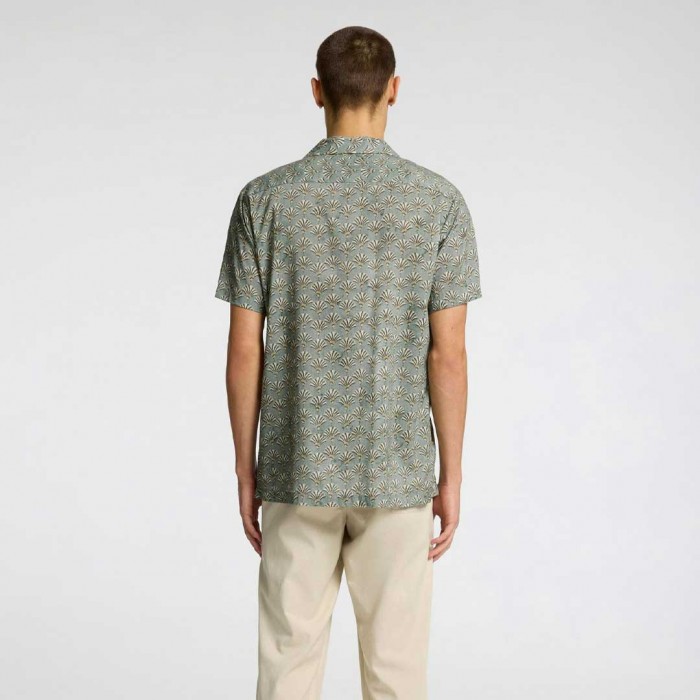 SELECTED CUBAN COLLAR SHIRT GREEN