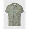 SELECTED CUBAN COLLAR SHIRT GREEN SELECTED CUBAN COLLAR SHIRT GREEN
