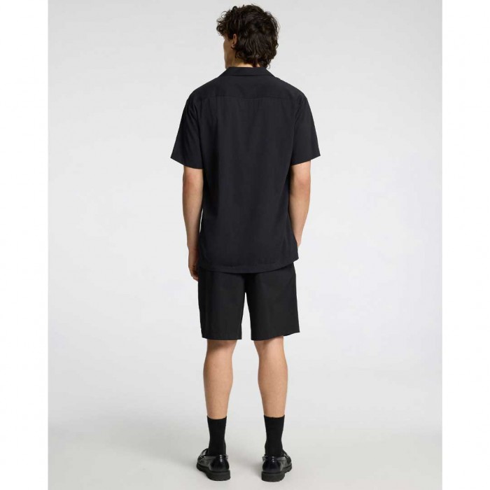 SELECTED CUBAN COLLAR SHIRT BLACK