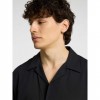 SELECTED CUBAN COLLAR SHIRT BLACK SELECTED CUBAN COLLAR SHIRT BLACK
