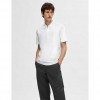 SELECTED SLHFAVE ZIP SS POLO NOOS WHITE