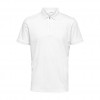 SELECTED SLHFAVE ZIP SS POLO NOOS WHITE