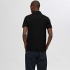 SELECTED  SLHSLIM-ATLAS SS POLO BLACK