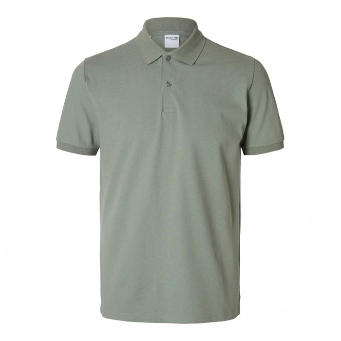 SELECTED SLHSLIM-ATLAS SS POLO GREEN