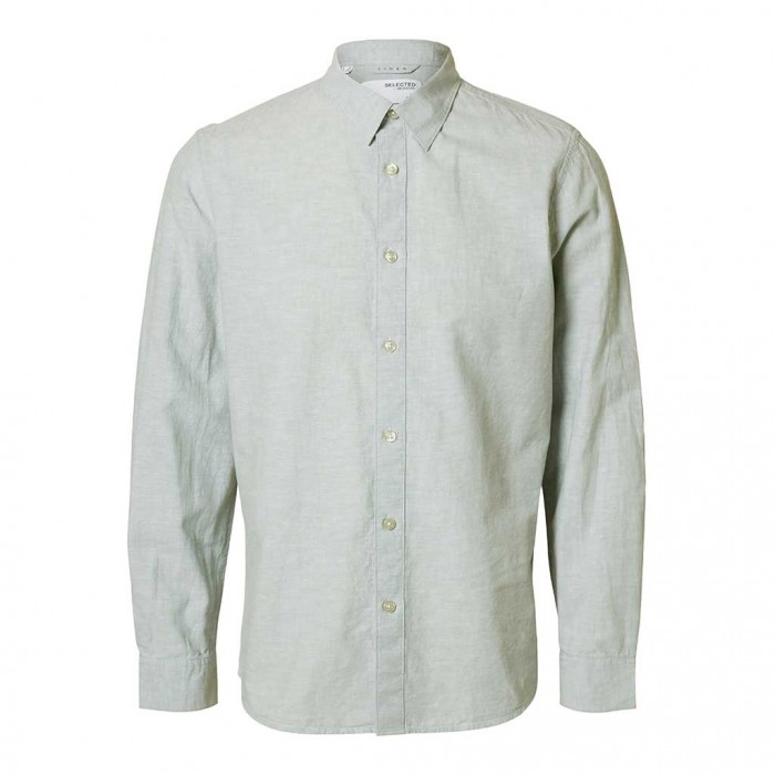SELECTED SLHSLIM-SUN SHIRT LS NOOS ICEBERG GREEN
