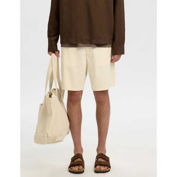 SELECTED SLHREGULAR-MILES SUMMER SHORTS BEIGE