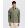 SELECTED SLMREGCLAUS CLAY LINENBLEND LS SHT NOOS GREEN SELECTED SLMREGCLAUS CLAY LINENBLEND LS SHT NOOS GREEN