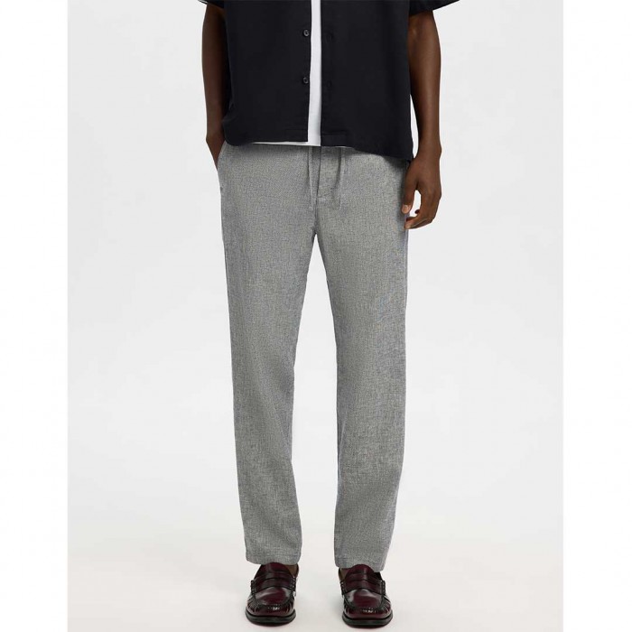 SELECTED SLM172-SLIMTAPE BRODY LINEN BLD PNT NOOS GREY