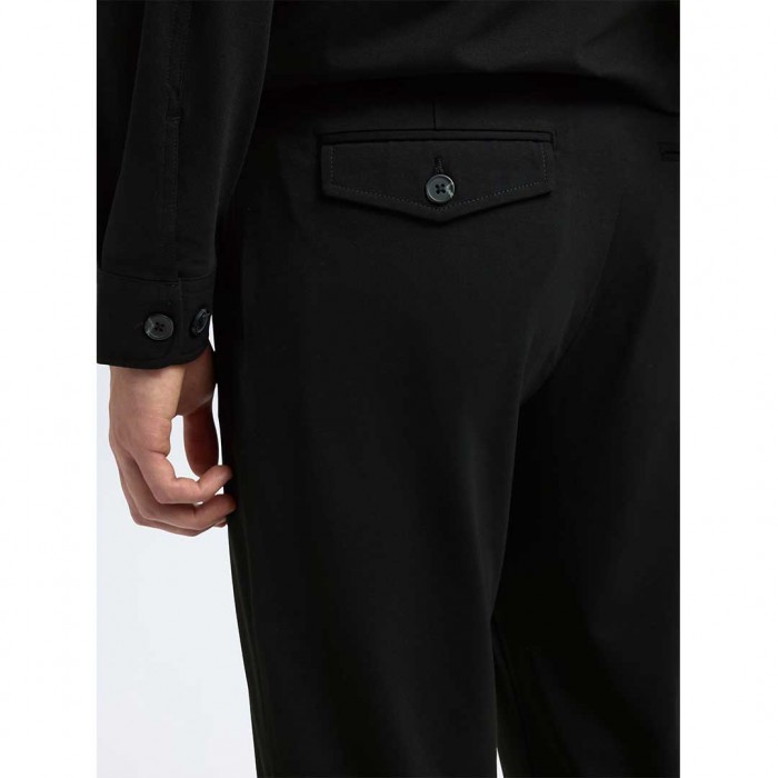 SELECTED SLM172-SLIM TAPE LORENT FLEX PANTS NOOS BLACK