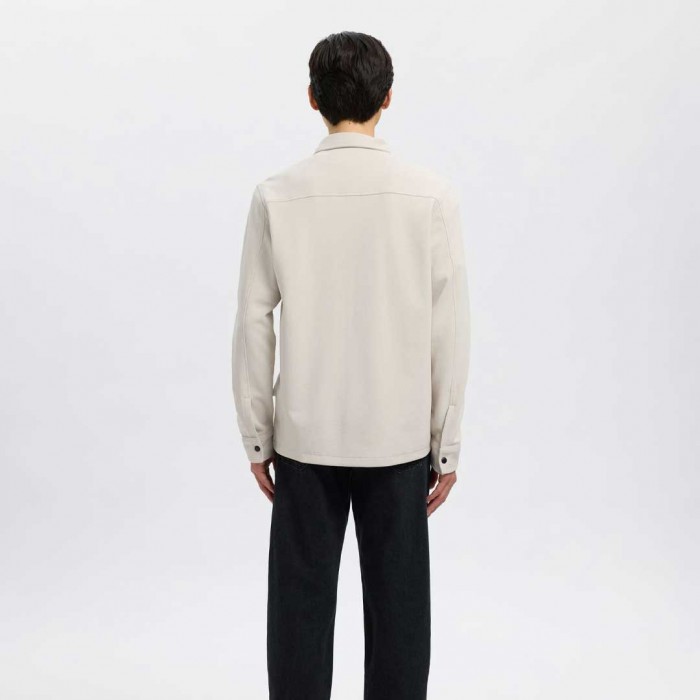 SELECTED CLASSIC OVERSHIRT ECRU