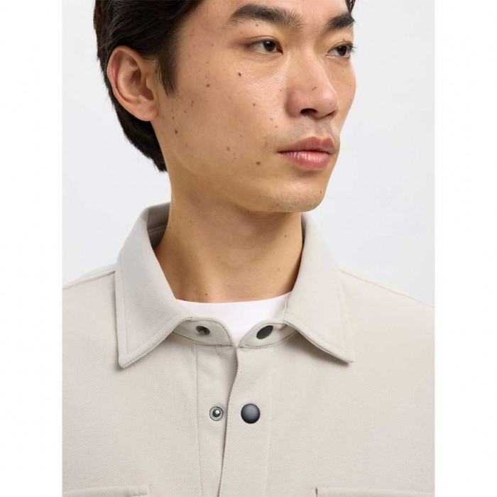 SELECTED CLASSIC OVERSHIRT ECRU