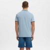 SELECTED SLHSLIM-ATLAS SPORT SS POLO NOOS DUSTY BLUE