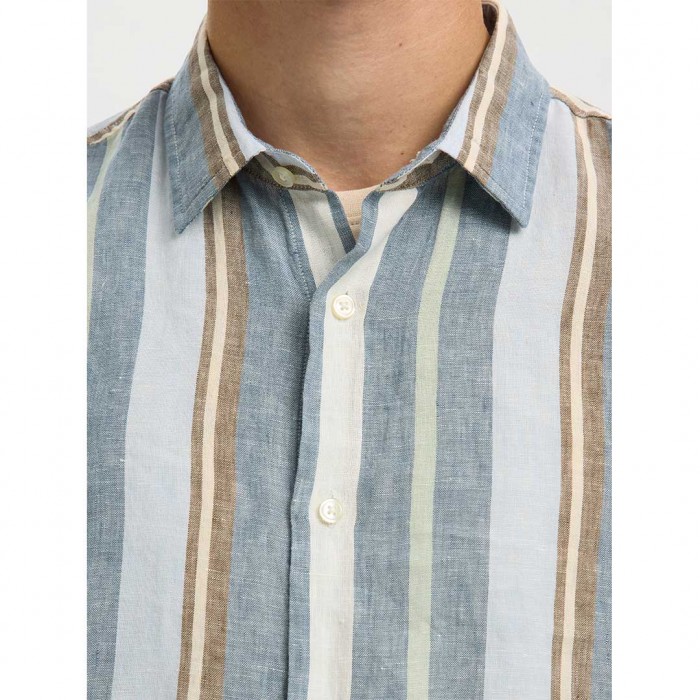 SELECTED SLHREGKYLIAN LINEN LS SHIRT MULTI