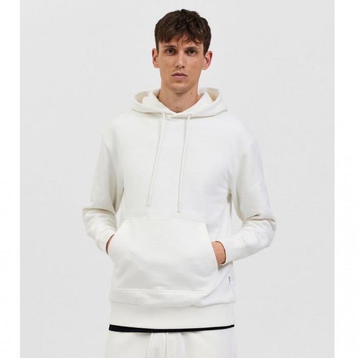 SELECTED RELAXED HOODIE WHITE