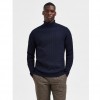 SELECTED HIGH NECK JUMPER SKY CAPTAIN / BLUE