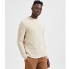 SELECTED CABLE KNIT KNITTED PULLOVER OATMEAL