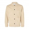 SELECTED CORDUROY OVERSHIRT BEIGE