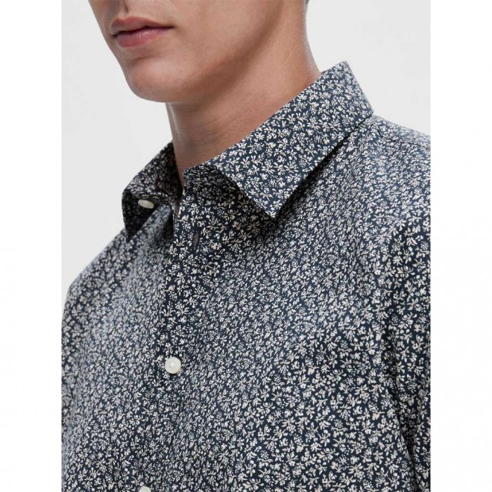 SELECTED PRINTED SHIRT BLUE