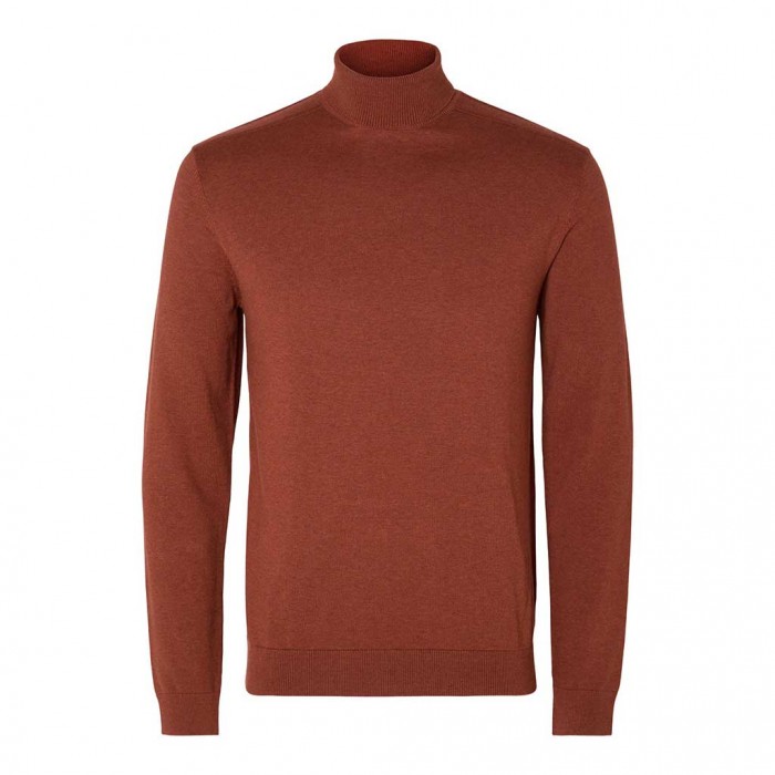 SELECTED SLHBERG ROLL NECK B NOOS ORANGE