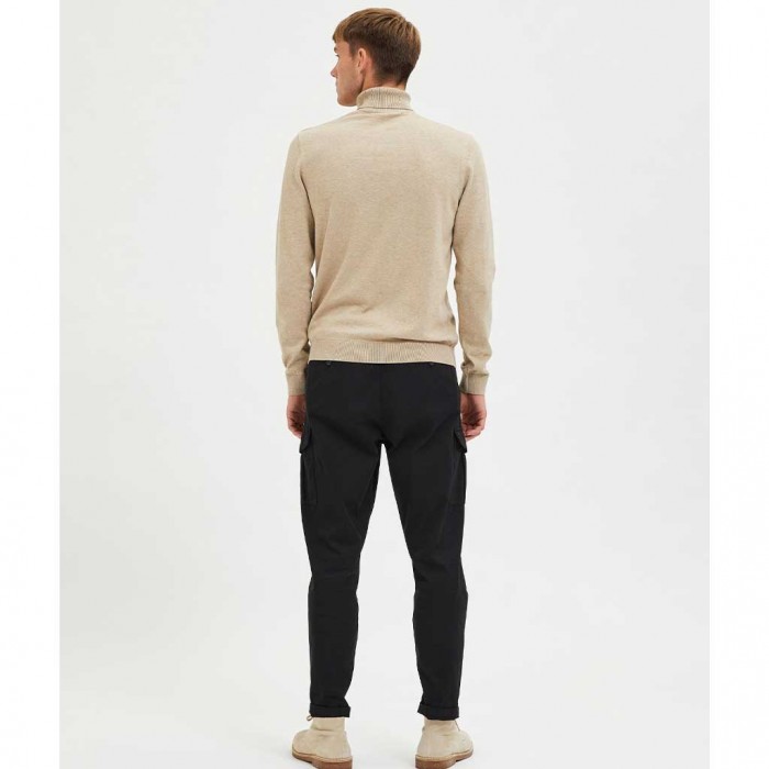 SELECTED SLHBERG ROLL NECK B NOOS BEIGE