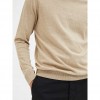 SELECTED SLHBERG ROLL NECK B NOOS BEIGE