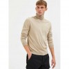 SELECTED SLHBERG ROLL NECK B NOOS BEIGE