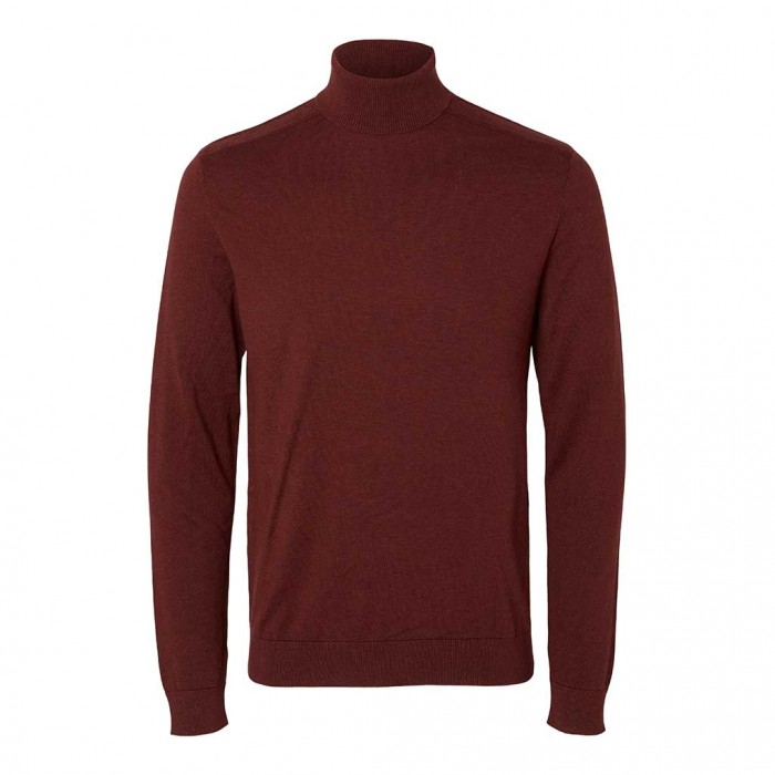 SELECTED SLHBERG ROLL NECK NOOS RED