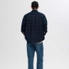 SELECTED SLHRELAX-CORD CHECK SHIRT LS BLUE