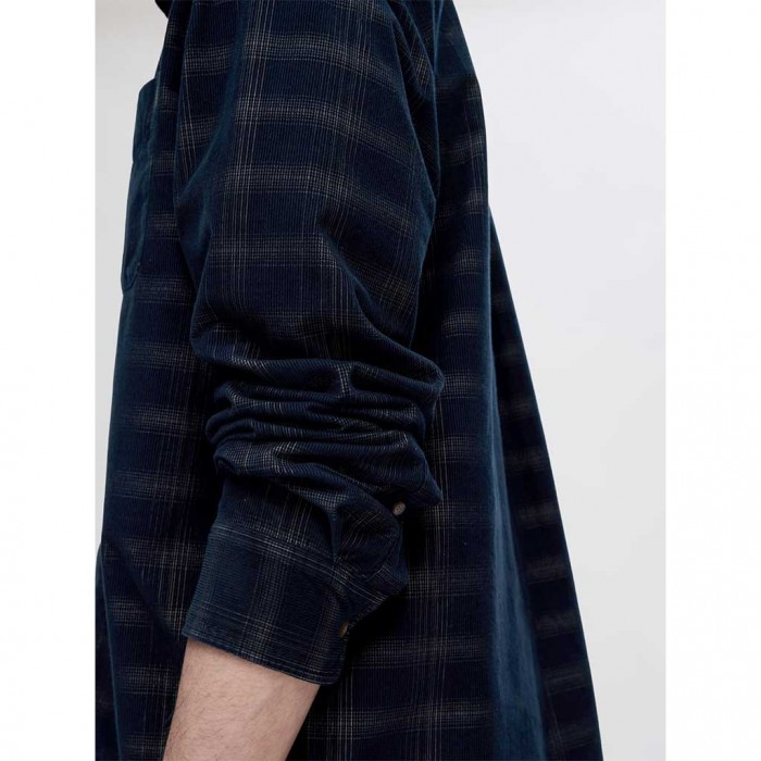 SELECTED SLHRELAX-CORD CHECK SHIRT LS BLUE