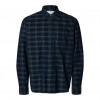 SELECTED SLHRELAX-CORD CHECK SHIRT LS BLUE