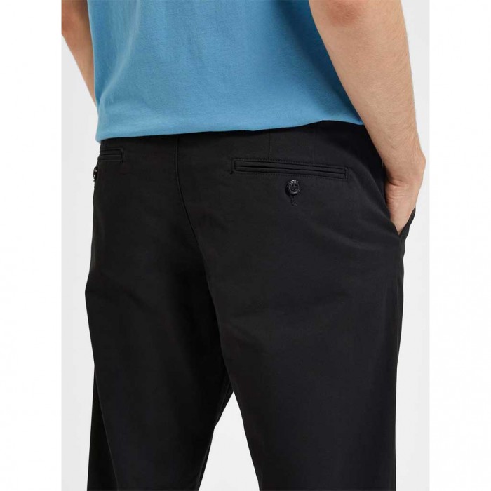 SELECTED  SLH175-SLIM NEW MILES FLEX PANT NOOS BLACK