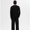 SELECTED  SLHROSS LS KNIT STRUCTURE CREW NECK NOOS BLACK