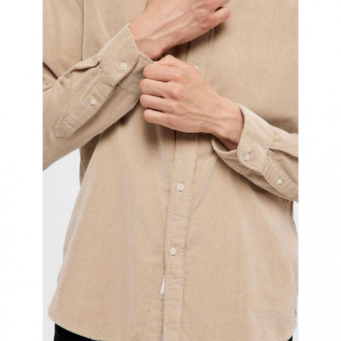 SELECTED SLHREGOWEN-CORD SHIRT LS NOOS BEIGE