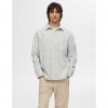 SELECTED SLH-TWILL MIX OVERSHIRT LS WHITE