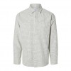 SELECTED SLH-TWILL MIX OVERSHIRT LS WHITE