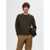 SELECTED  SLHROSS LS KNIT STRUCTURE CREW NECK NOOS GREEN