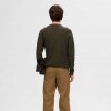 SELECTED  SLHROSS LS KNIT STRUCTURE CREW NECK NOOS GREEN