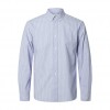 SELECTED  SLHREG-ROBIN STRIPE BUTTON DOWN SHIRT LS LIGHT BLUE