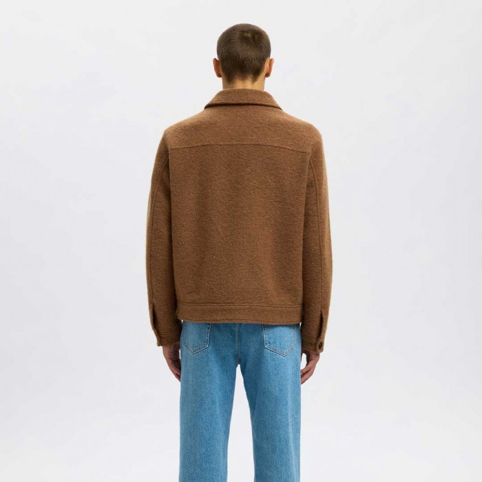 SELECTED SLHJAKOB WOOL BLEND JKT CAMEL
