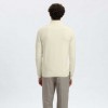 SELECTED HALF-ZIP PULLOVER OFF WHITE