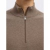 SELECTED HALF-ZIP KNITTED JUMPER TEAK