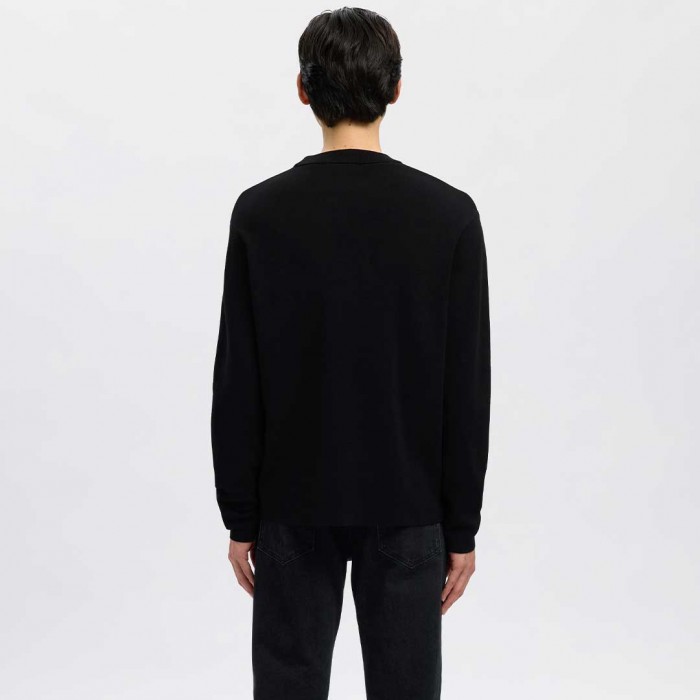 SELECTED SLHTELLER FN RELAXED CREW NECK NOOS BLACK