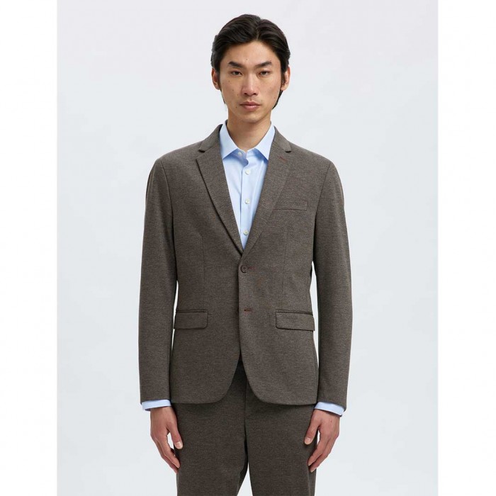 SELECTED SLHSLIM-AITOR JERSEY BLZ FLEX NOOS BROWN