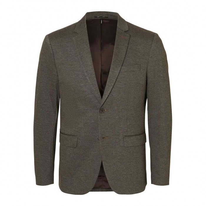 SELECTED SLHSLIM-AITOR JERSEY BLZ FLEX NOOS BROWN